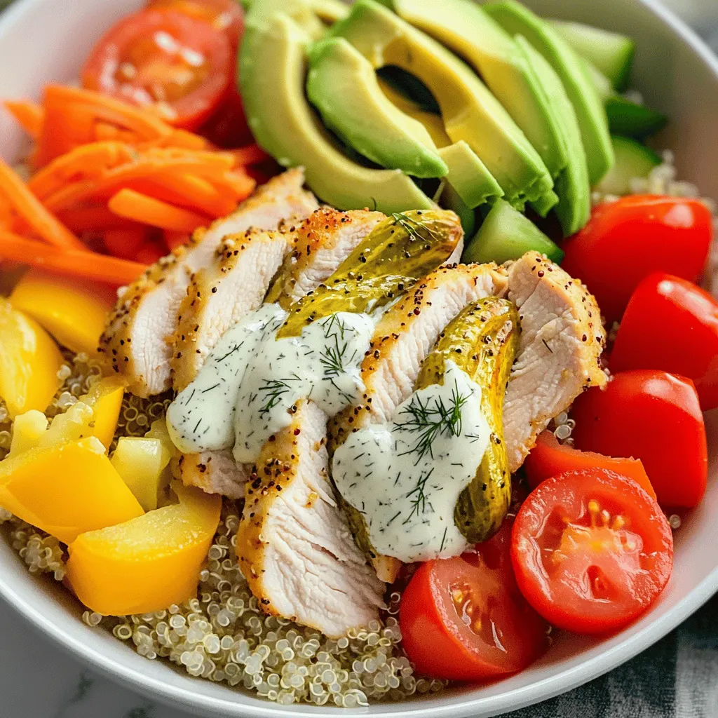 Pickle Ranch Chicken and Veggie Power Bowls Delight