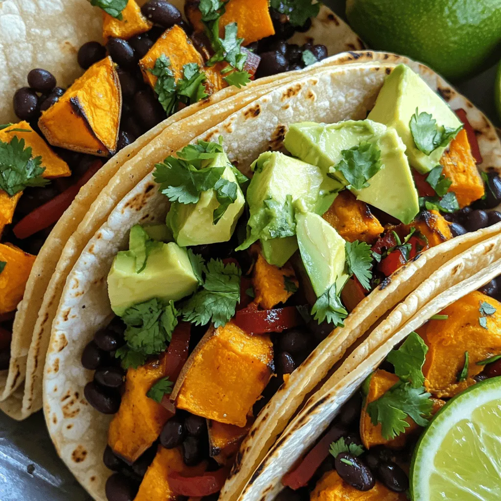 Savory Sweet Potato and Black Bean Tacos Delight