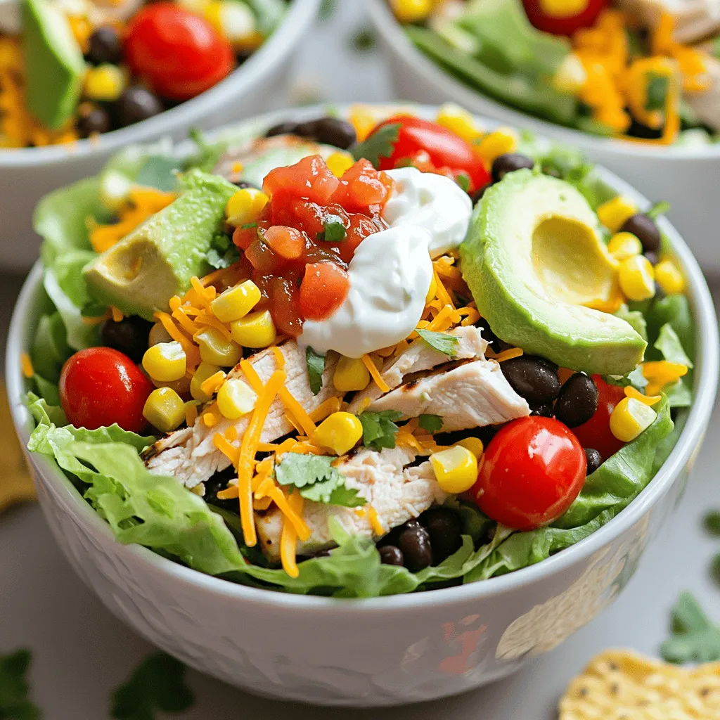 Savory Chicken Taco Salad Bowls Fresh and Flavorful Meal