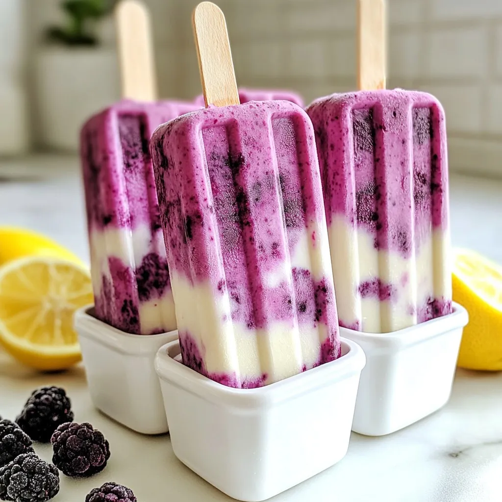 Blackberry Lemon Yogurt Popsicles Perfect for Summer