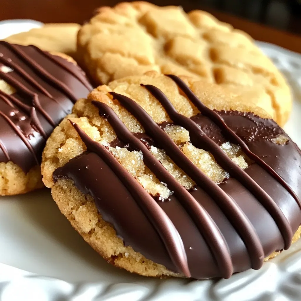 Delicious Chocolate Dipped Peanut Butter Cookies Recipe