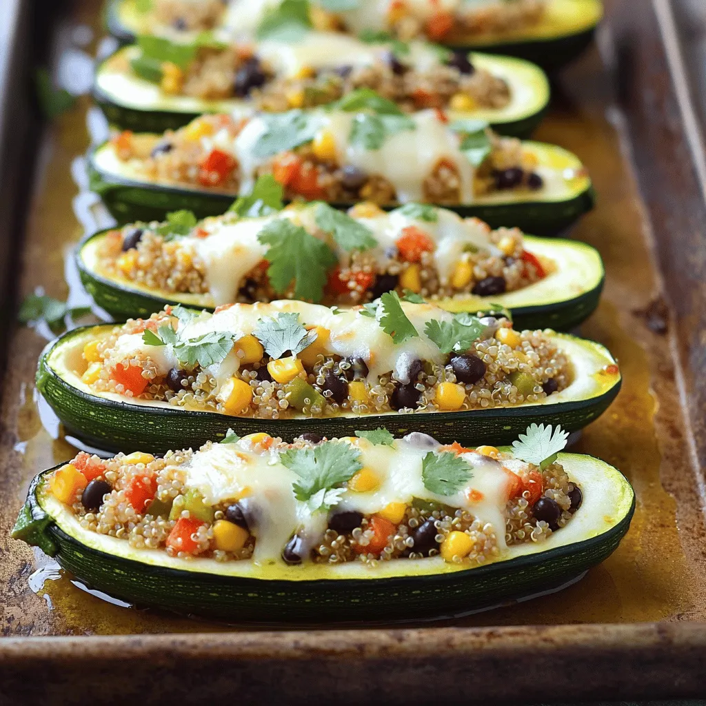 Vegetarian Stuffed Zucchini Boats Flavorful and Easy Meal