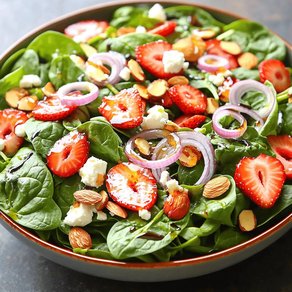 Strawberry Spinach Salad Fresh and Flavorful Dish