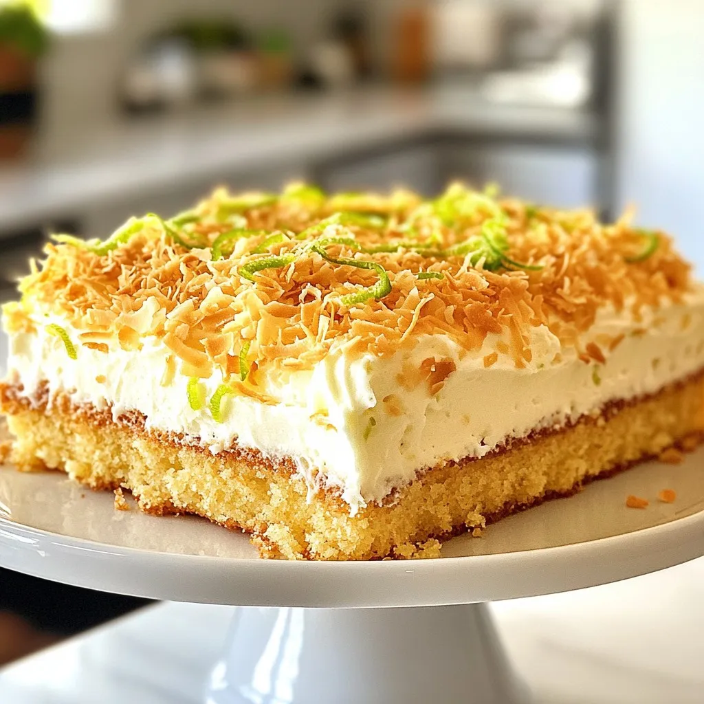 Coconut Lime Sheet Cake Easy and Flavorful Recipe