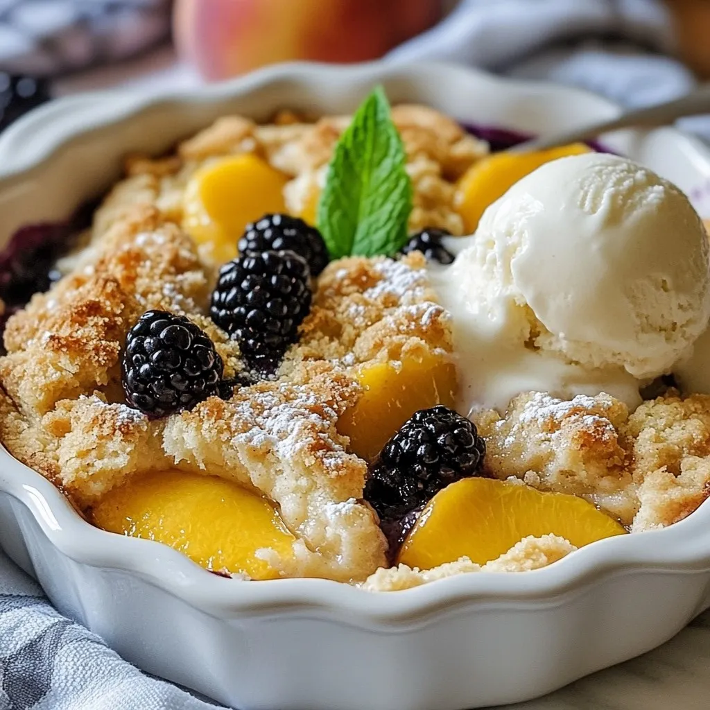 Blackberry Peach Cobbler Irresistible Sweet Delight