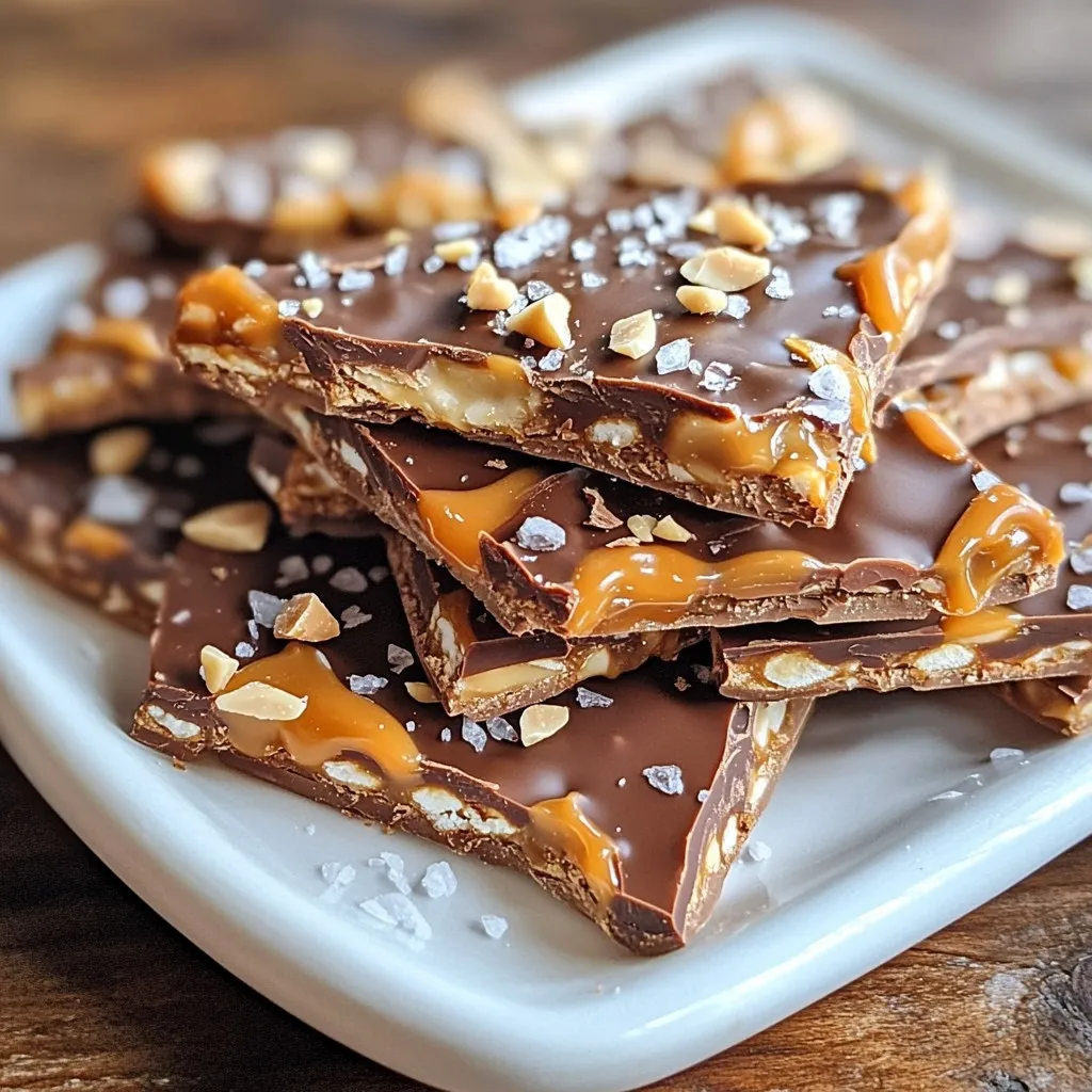 Chocolate Caramel Pretzel Bark Simple and Tasty Treat