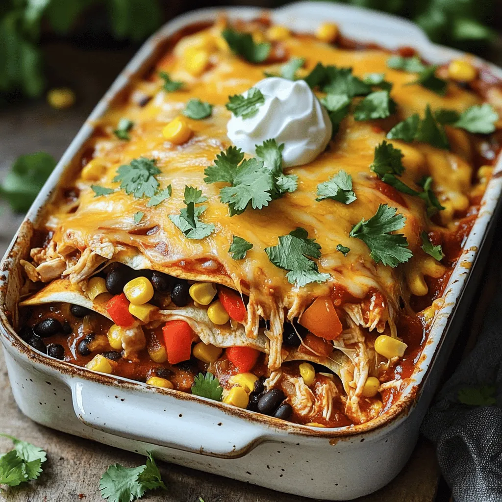 Easy Chicken Enchilada Bake Flavorful and Simple Dish