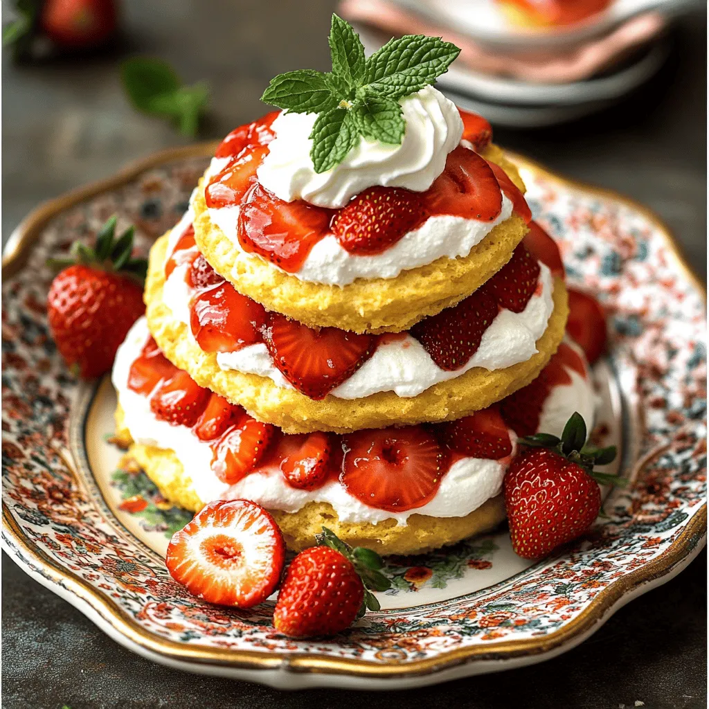 To make a great strawberry shortcake, you need fresh ingredients. Use ripe, sweet strawberries. They should be bright red and fragrant. You will need: