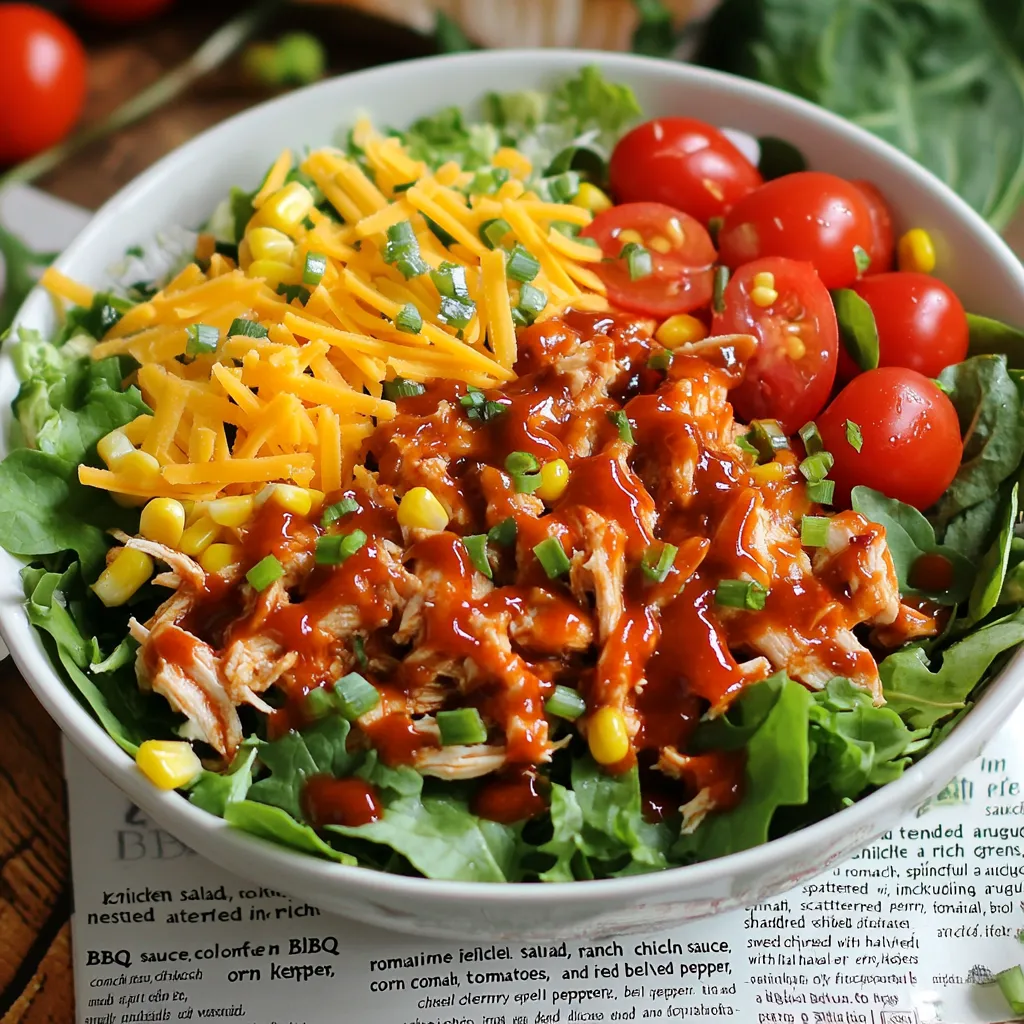 BBQ Ranch Chicken Salad Quick and Tasty Recipe