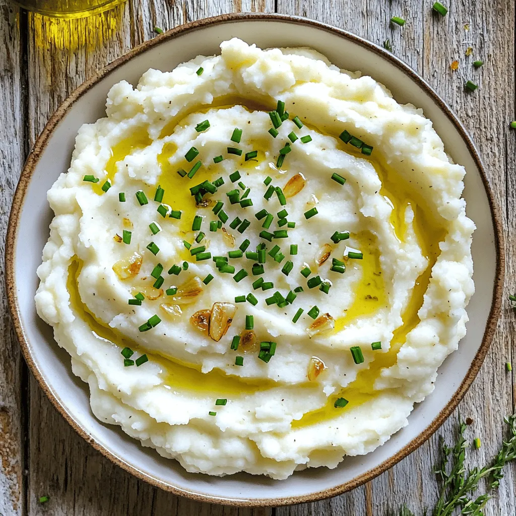 Roasted Garlic Mashed Cauliflower Creamy Delight Recipe