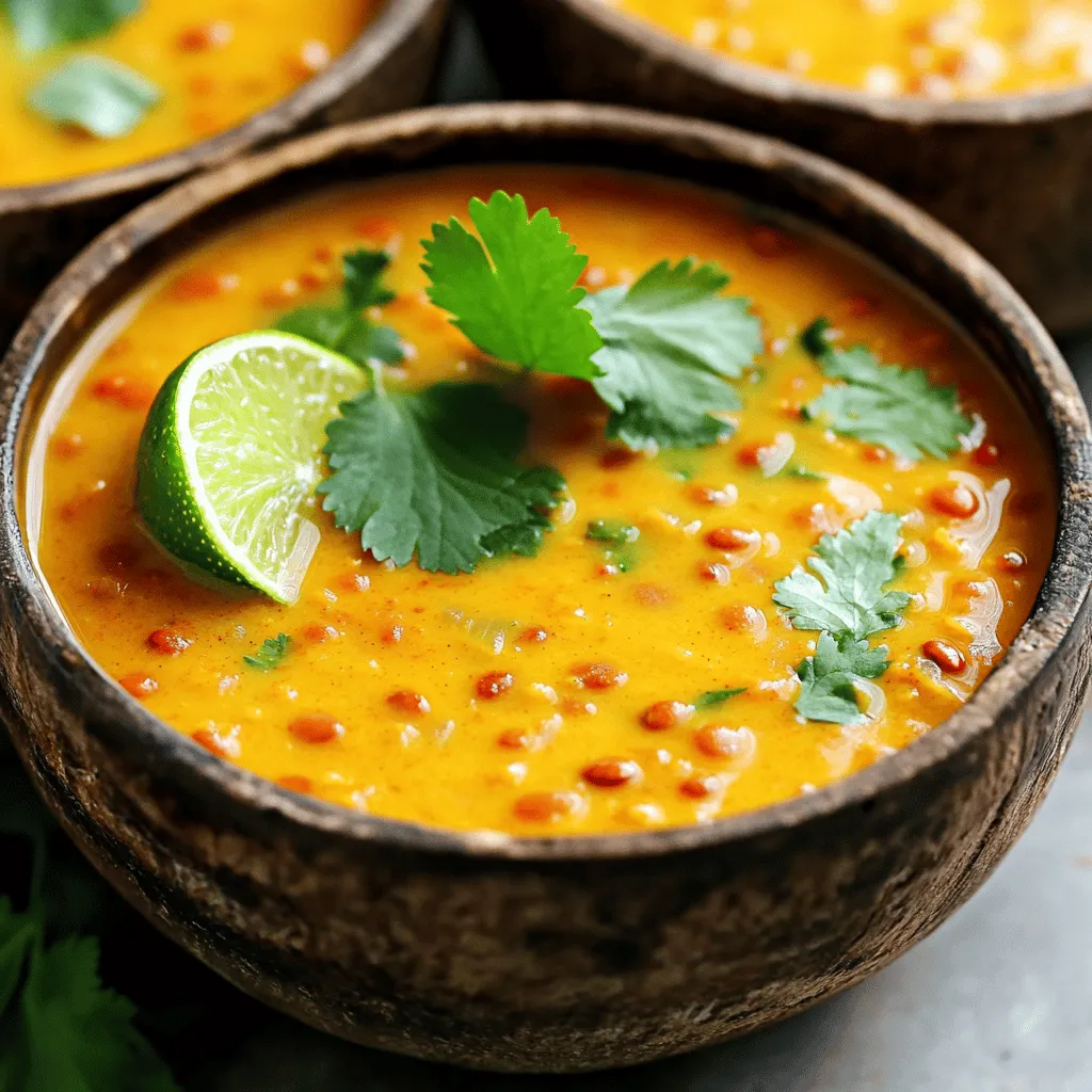 10. Coconut Curry Lentil Soup Flavorful and Simple Recipe