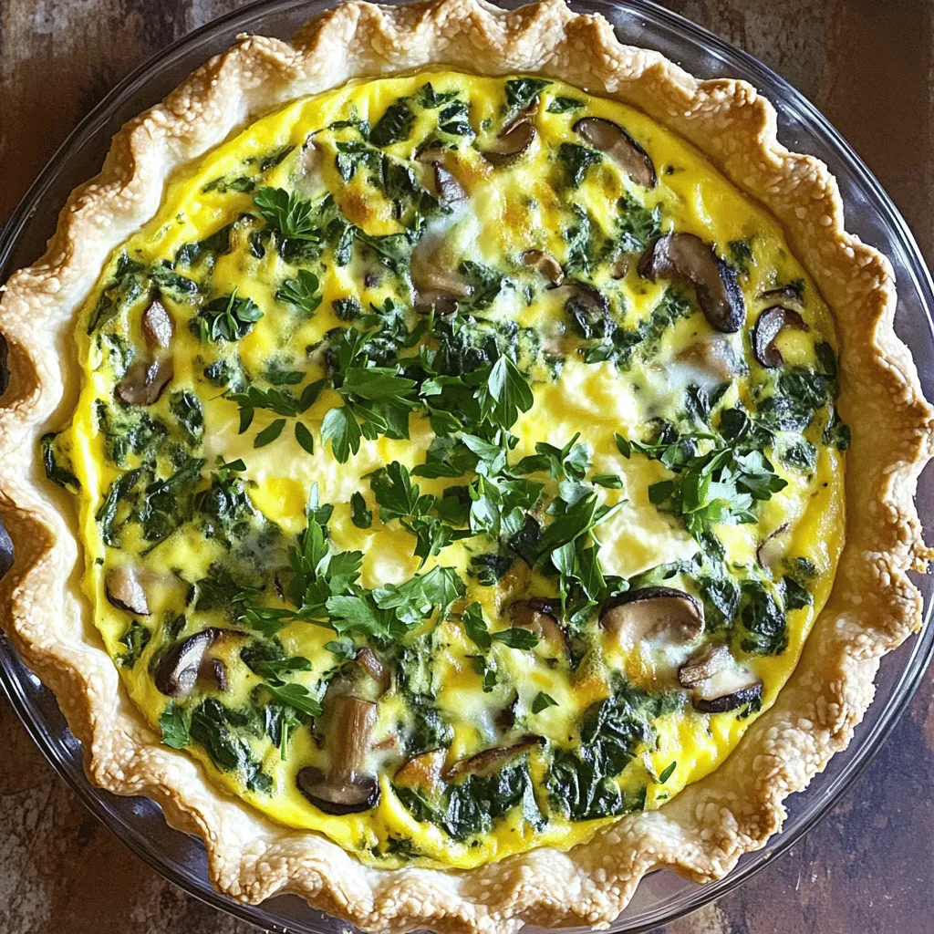 Savory Spinach Mushroom Quiche Easy and Flavorful Dish