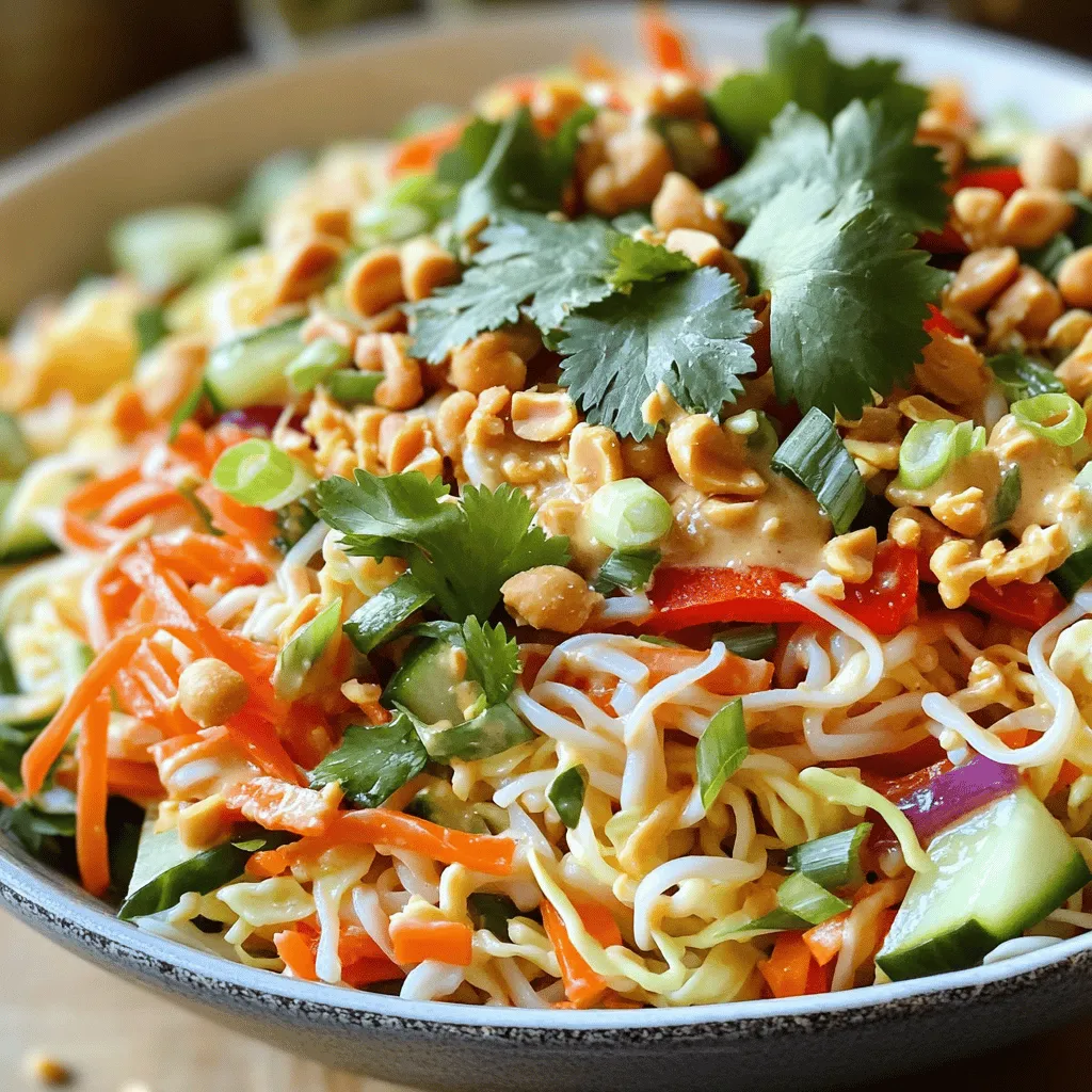 Thai Peanut Noodle Salad Packed with Flavorful Veggies