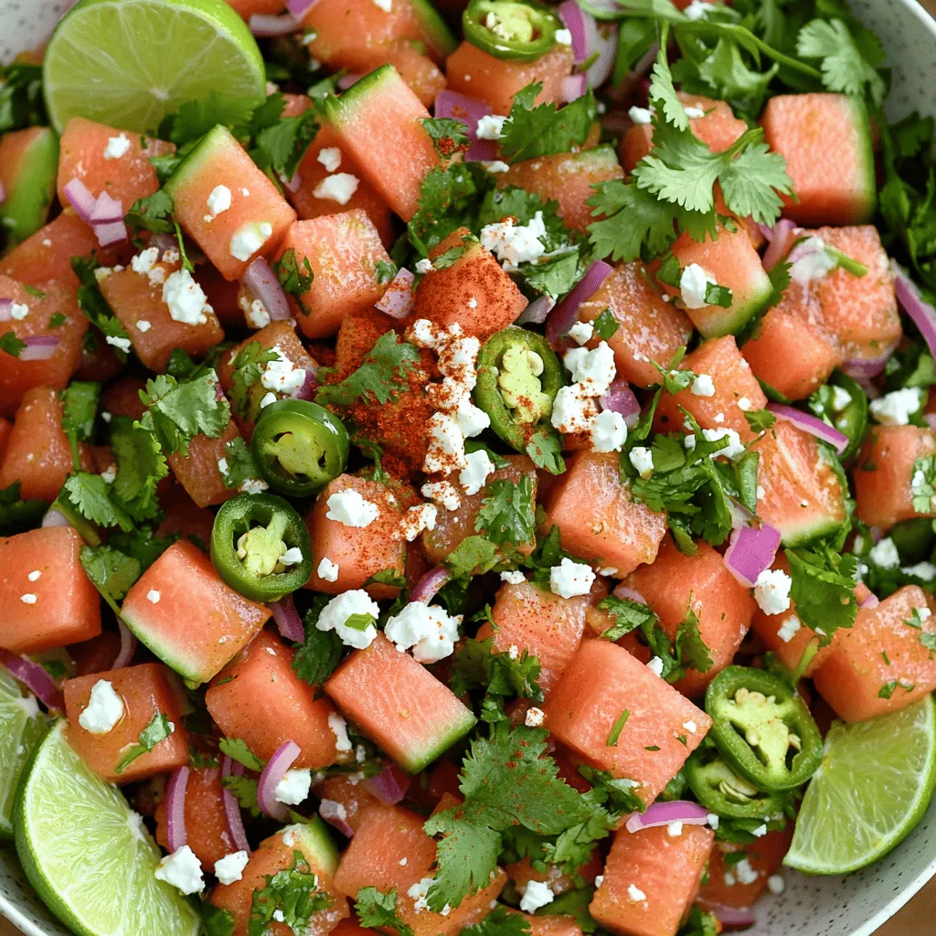 Chili Lime Watermelon Salad Fresh and Flavorful Dish