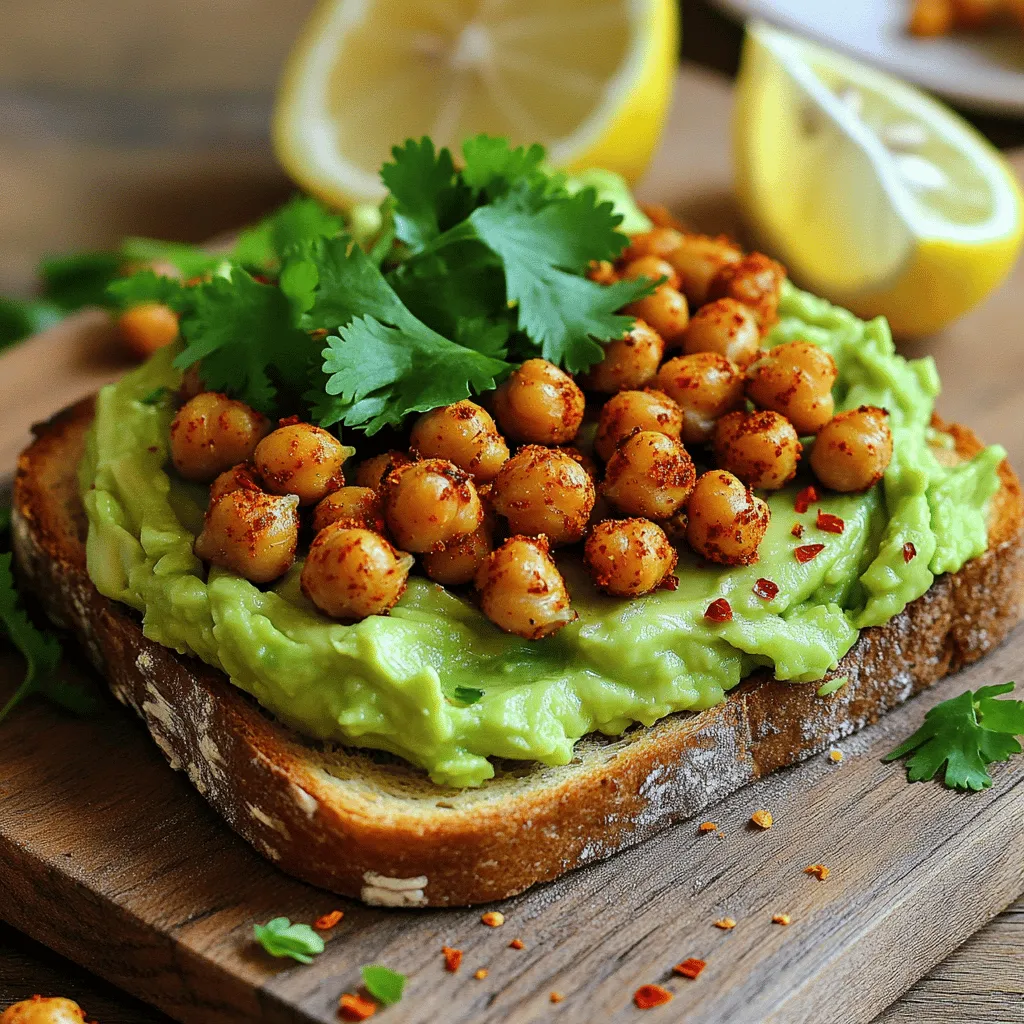 Savory Avocado Toast with Spicy Chickpeas Recipe