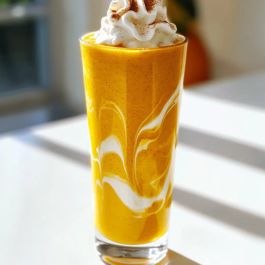 Pumpkin Spice Latte Smoothie Creamy Autumn Treat
