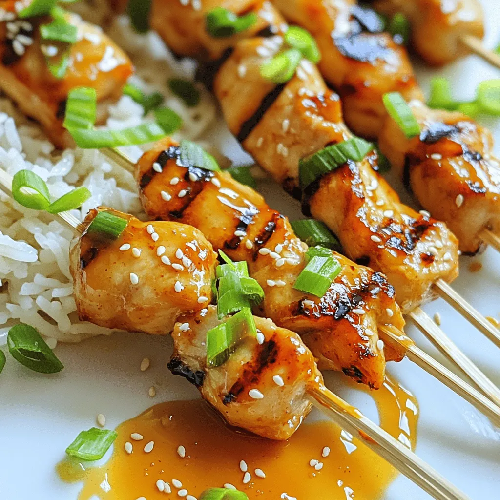 Honey Sriracha Chicken Skewers Flavorful Grilled Delight