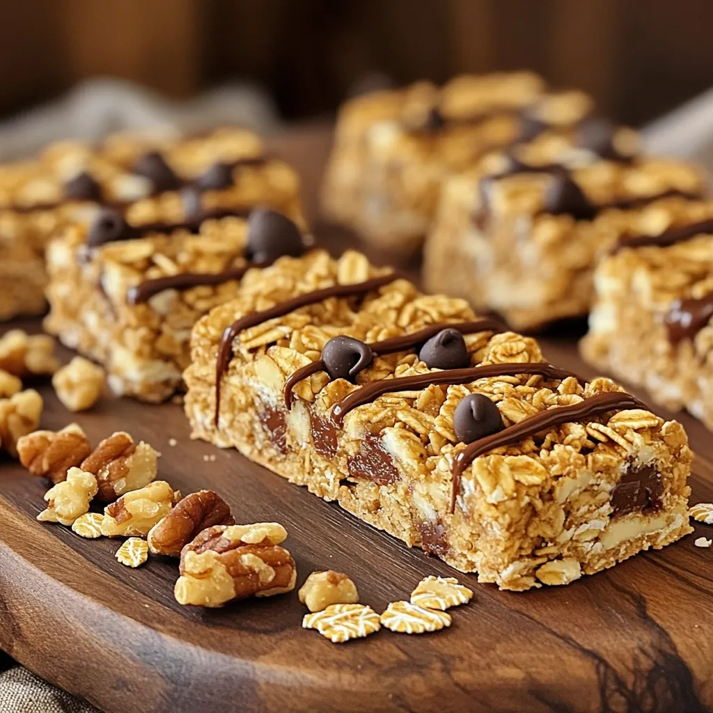 No-Bake Chocolate Chip Granola Bars Easy Recipe