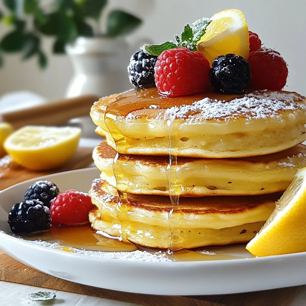Lemon Ricotta Pancakes Fluffy and Flavorful Delight