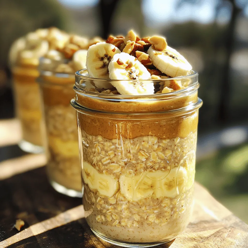 Peanut Butter Banana Overnight Oats Healthy Meal Prep