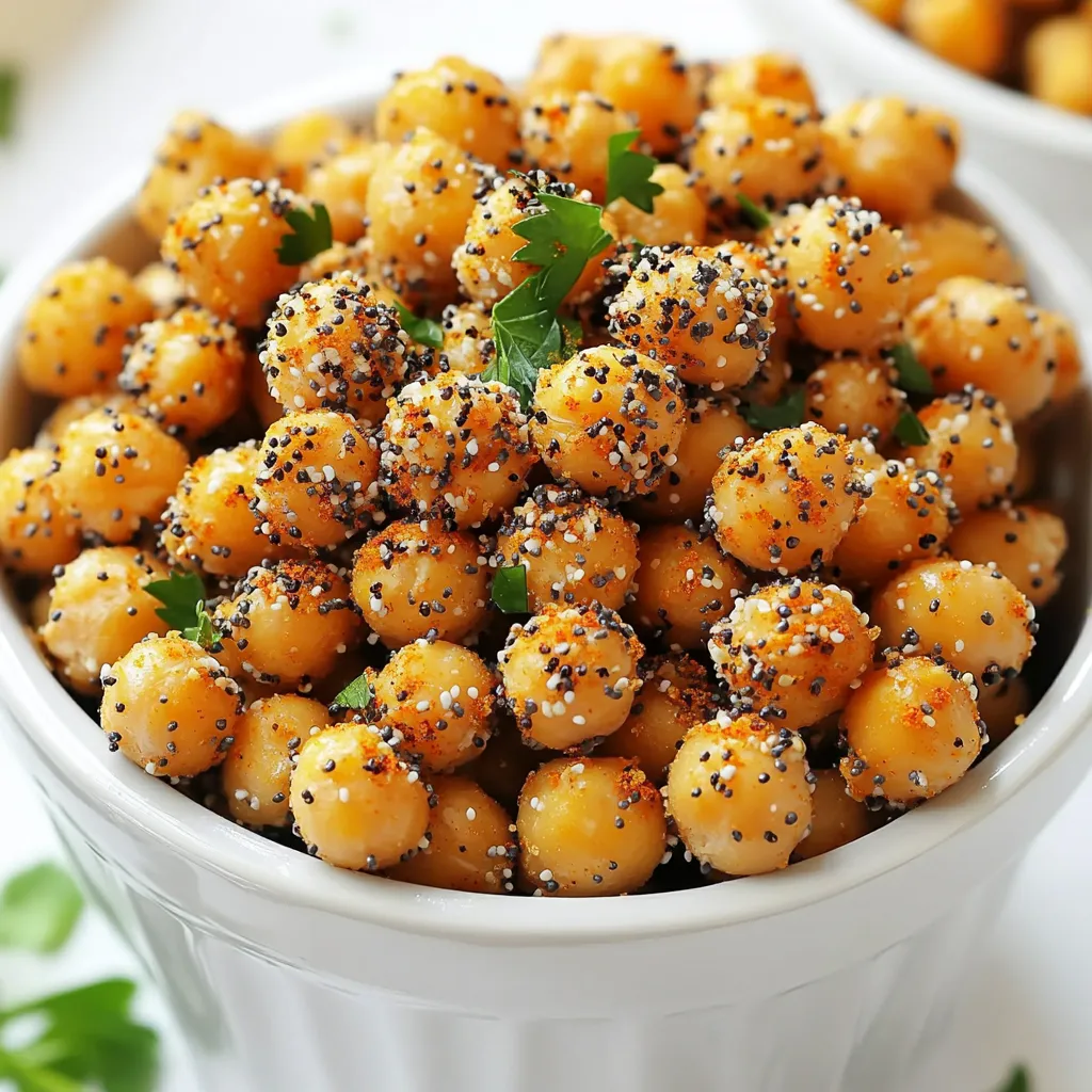 Air Fryer Everything Bagel Chickpeas Crispy Delight