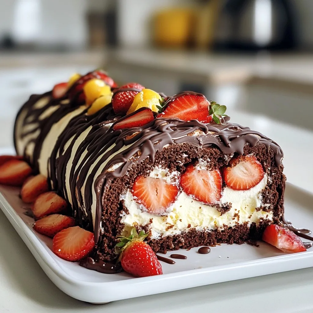 Chocolate Strawberry Swiss Roll Rich and Decadent Delight