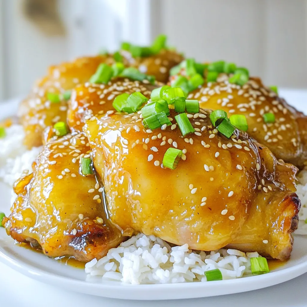 Slow Cooker Honey Garlic Chicken Thighs Delight