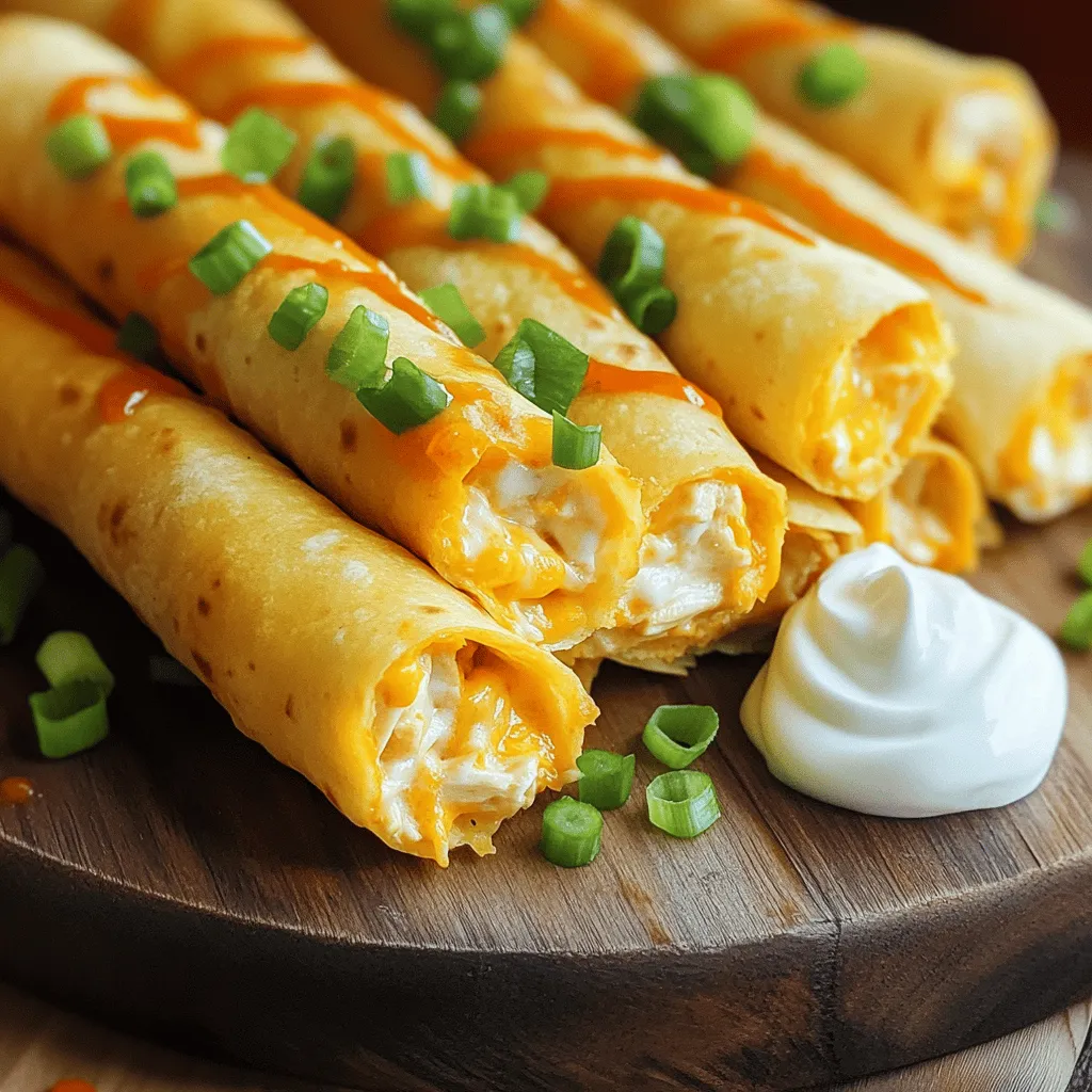 Cheesy Buffalo Chicken Taquitos Crispy and Delicious