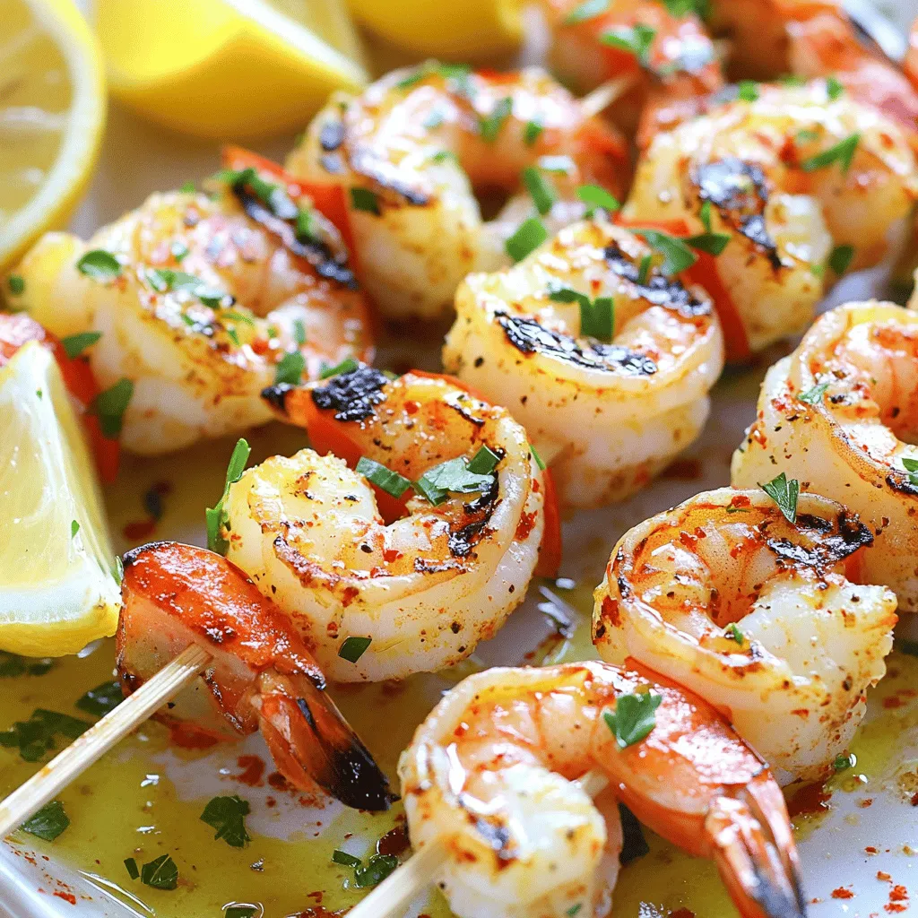 Lemon Garlic Shrimp Skewers Fresh and Flavorful Dish