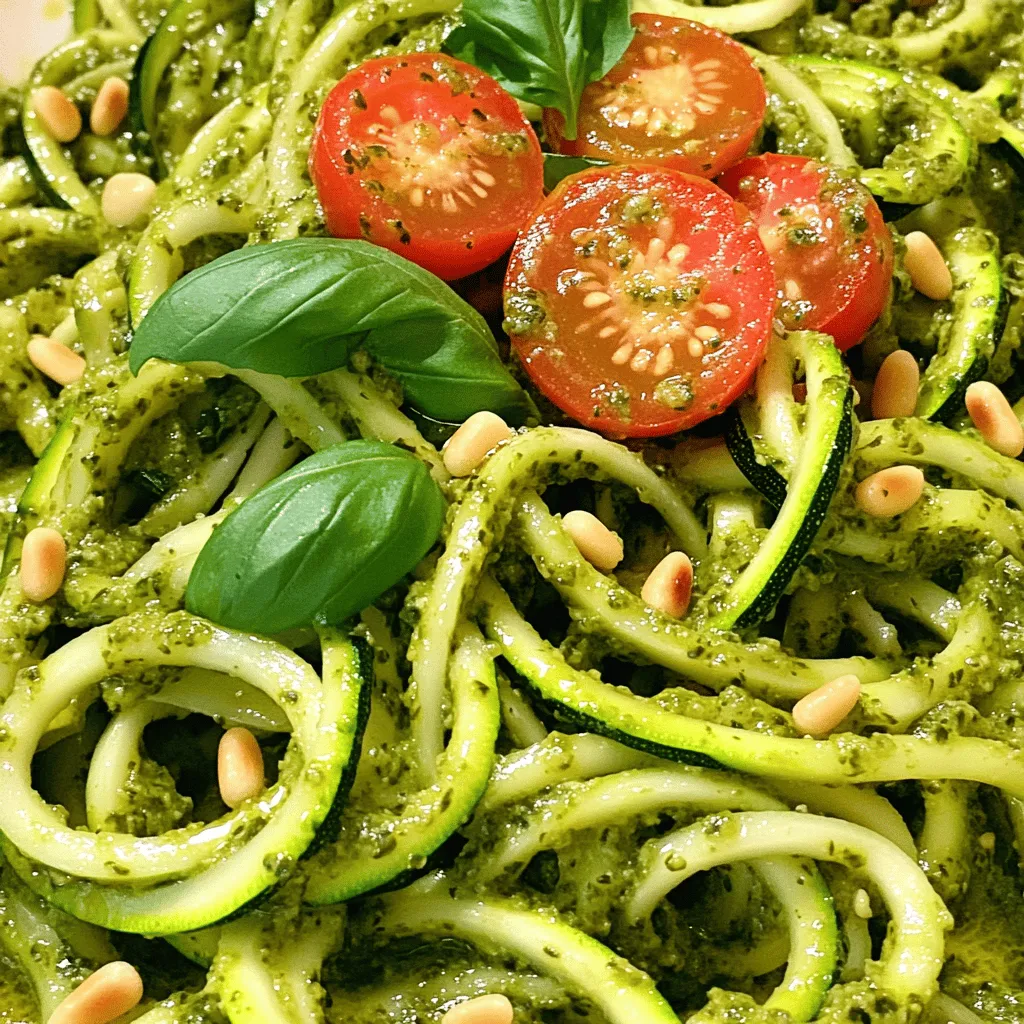 Zucchini Noodles with Pesto Flavorful Fresh Delight