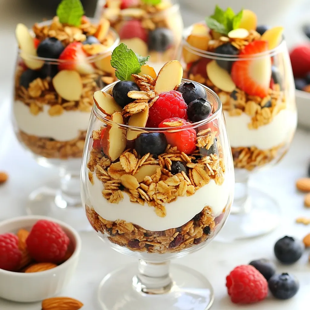 Berry Almond Yogurt Parfait Delightful Layered Treat