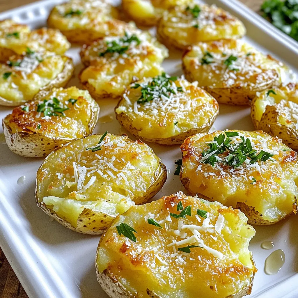 Garlic Parmesan Smashed Potatoes Rich and Flavorful Dish
