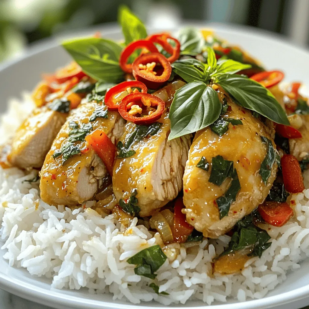 Spicy Thai Basil Chicken Flavorful Dinner Delight