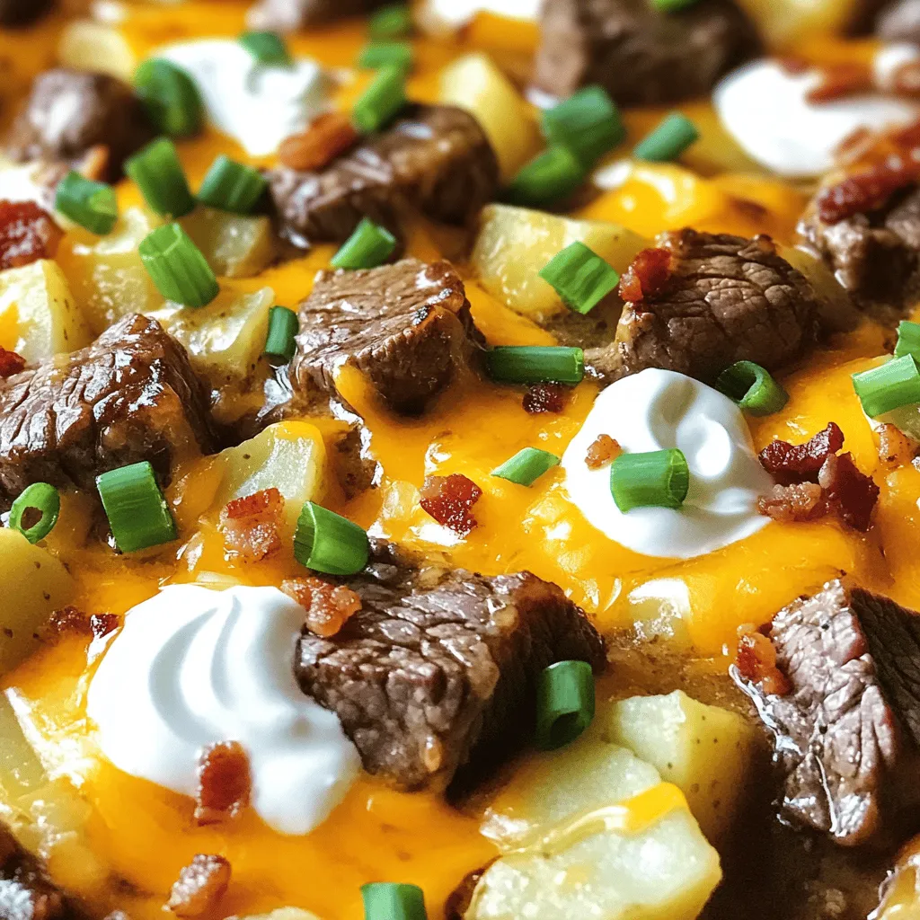 Crockpot Loaded Steak and Potato Bake Simple Recipe
