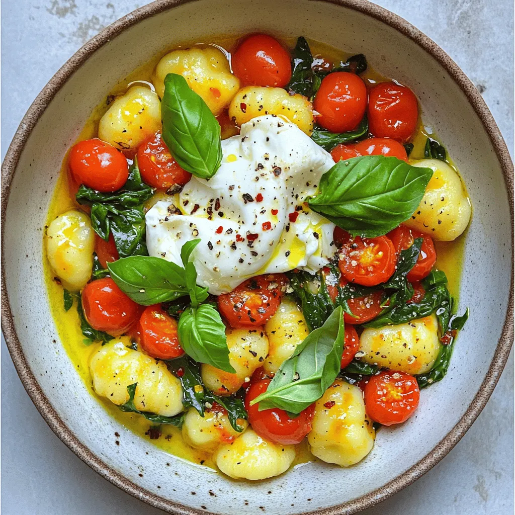30 Minute Tomato Gnocchi with Burrata Delight