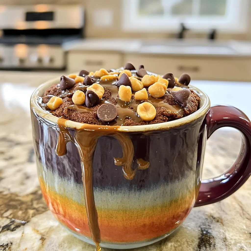 High-Protein Chocolate Peanut Butter Mug Cake Delight