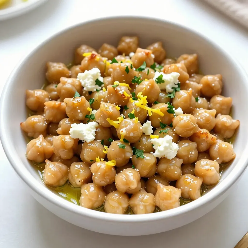 Lemon Garlic Greek Chickpeas Tasty and Quick Recipe