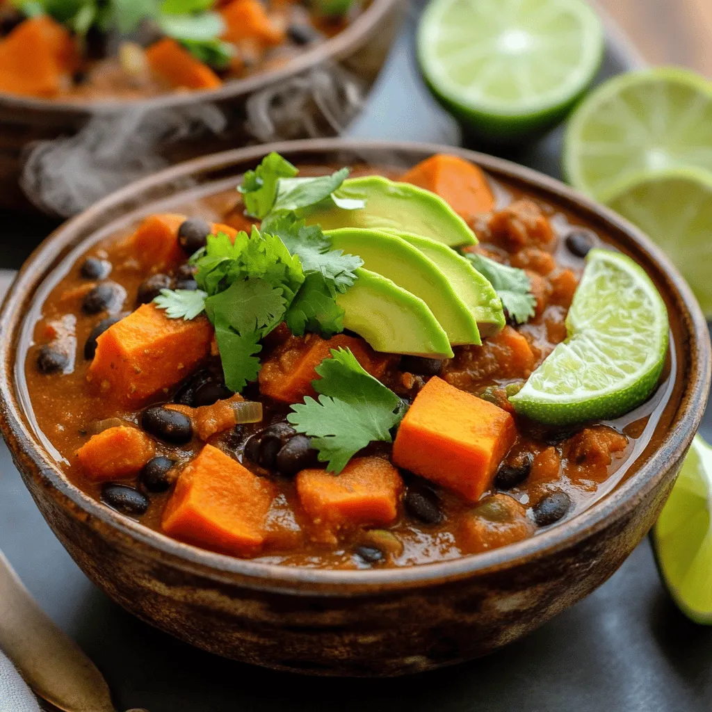 Sweet Potato and Black Bean Chili Flavorful Delight