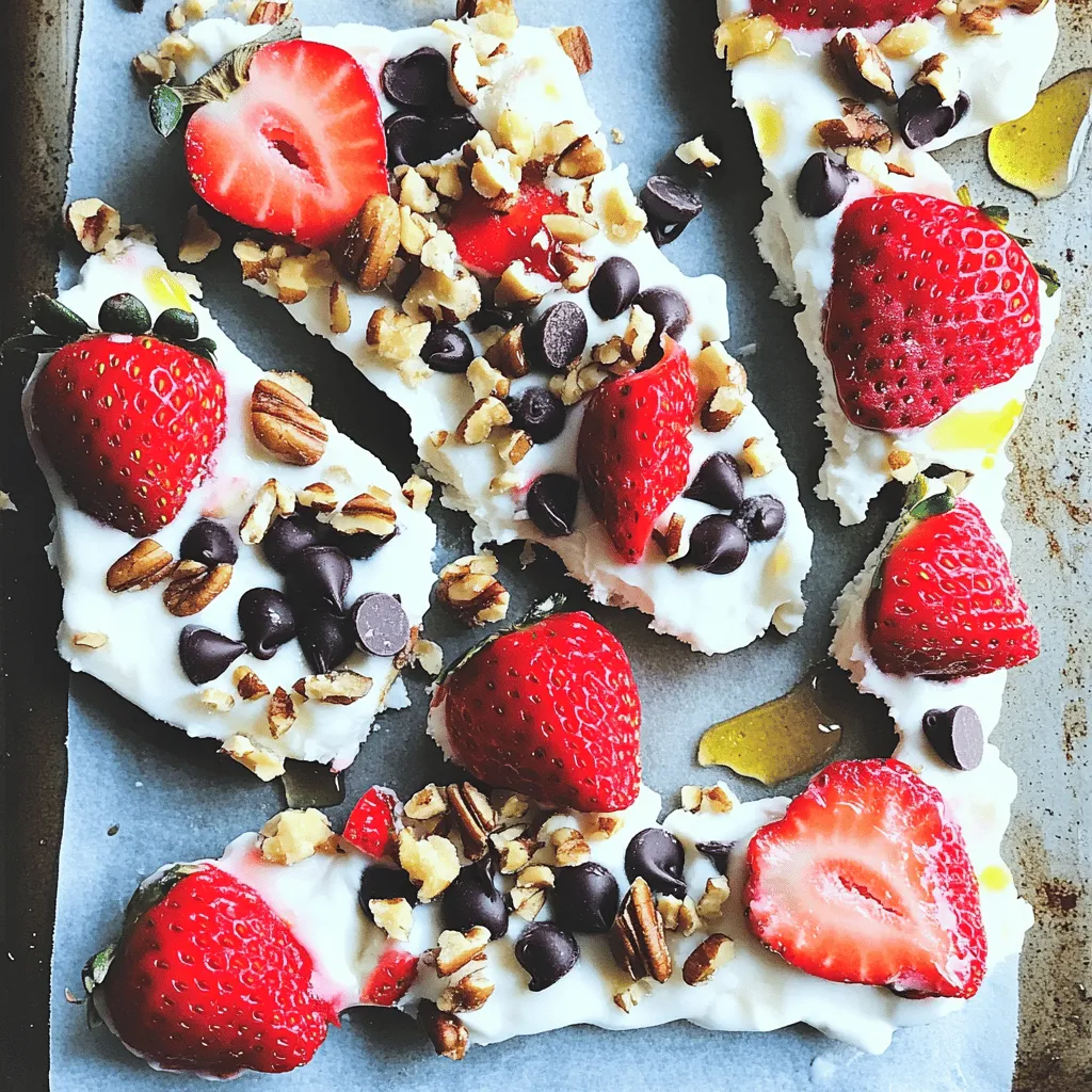 Frozen Yogurt Strawberry Bark Fresh and Tasty Treat