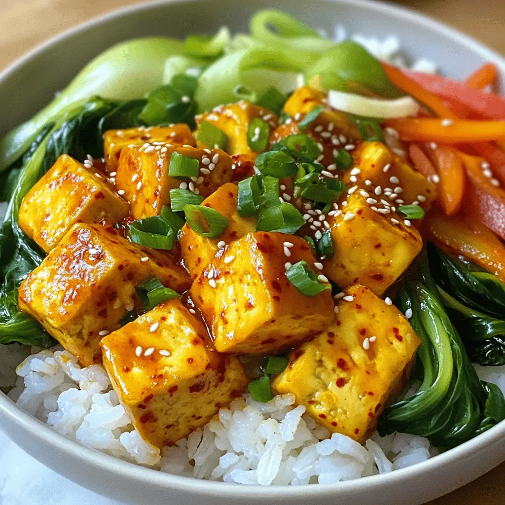 Spicy Korean Tofu Bowls Flavorful and Easy Recipe