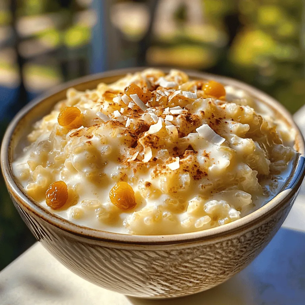 Coconut Milk Rice Pudding Creamy Dessert Delight
