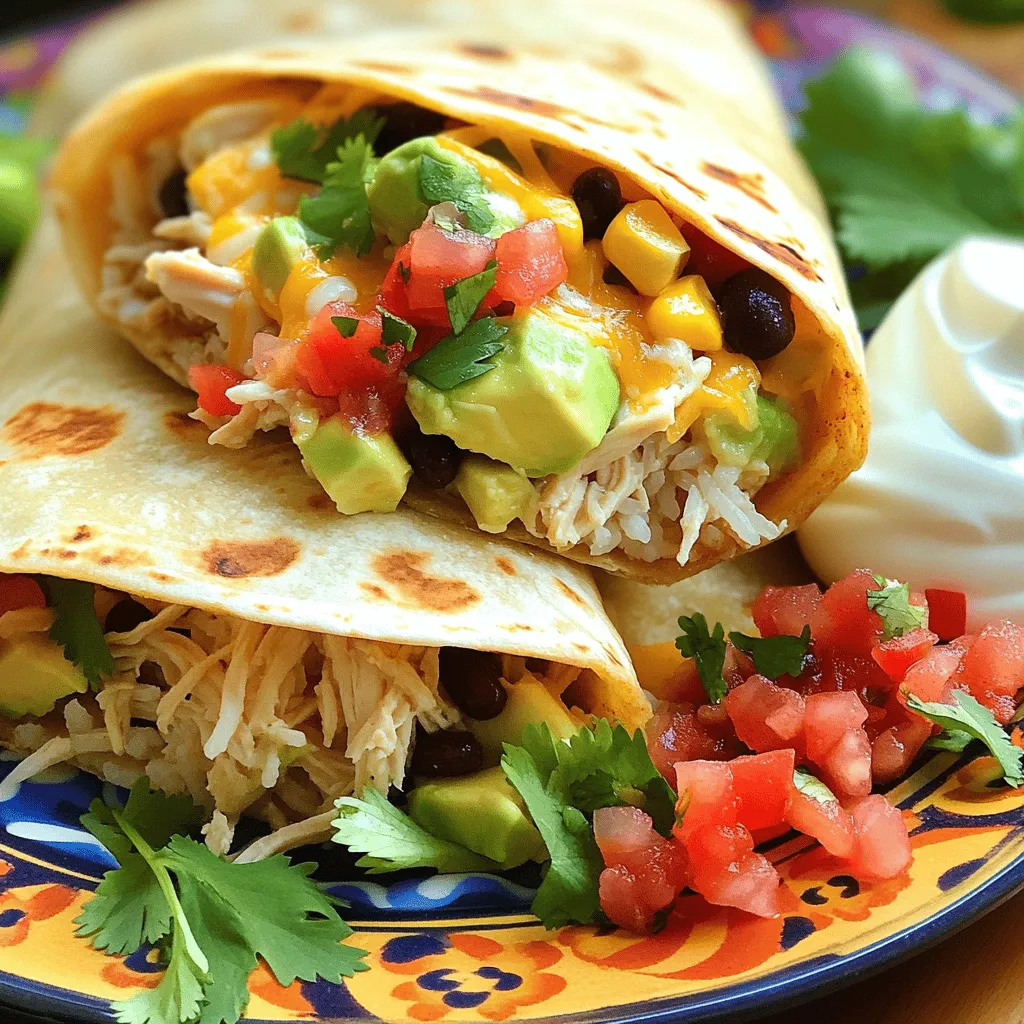 Chicken Avocado Burritos Flavorful and Filling Meal