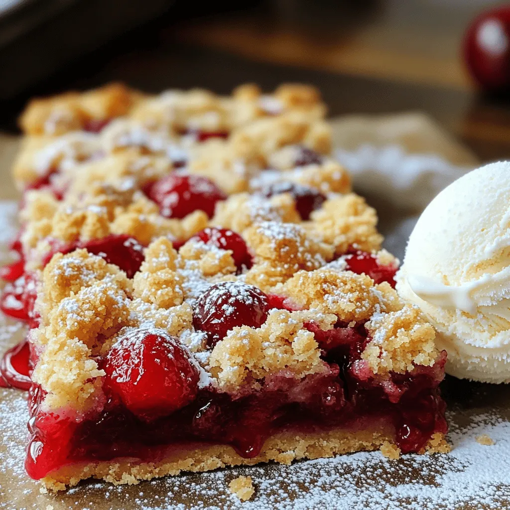 Cherry Pie Crumble Bars Tasty and Easy Dessert Recipe