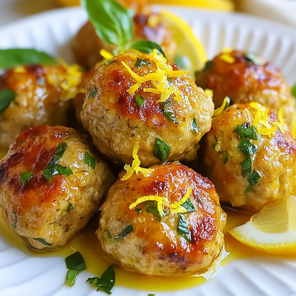 Lemon Herb Chicken Meatballs Simple and Flavorful Dish