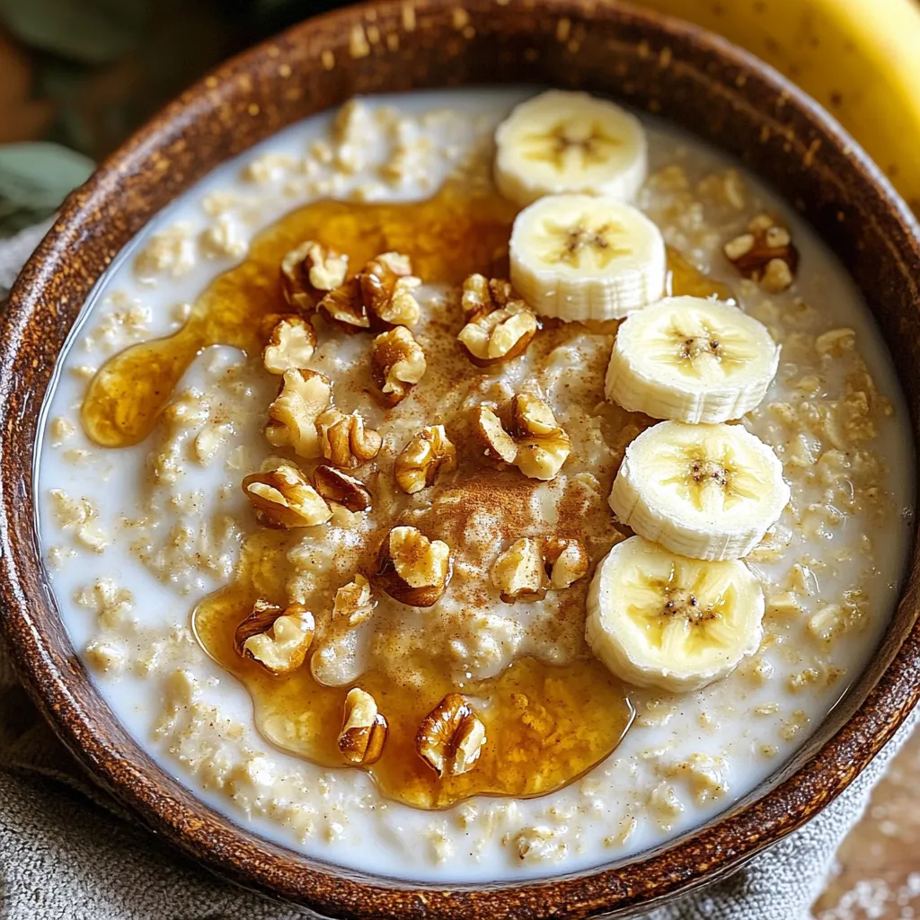 Cozy Maple Walnut Banana Bread Oatmeal Delight