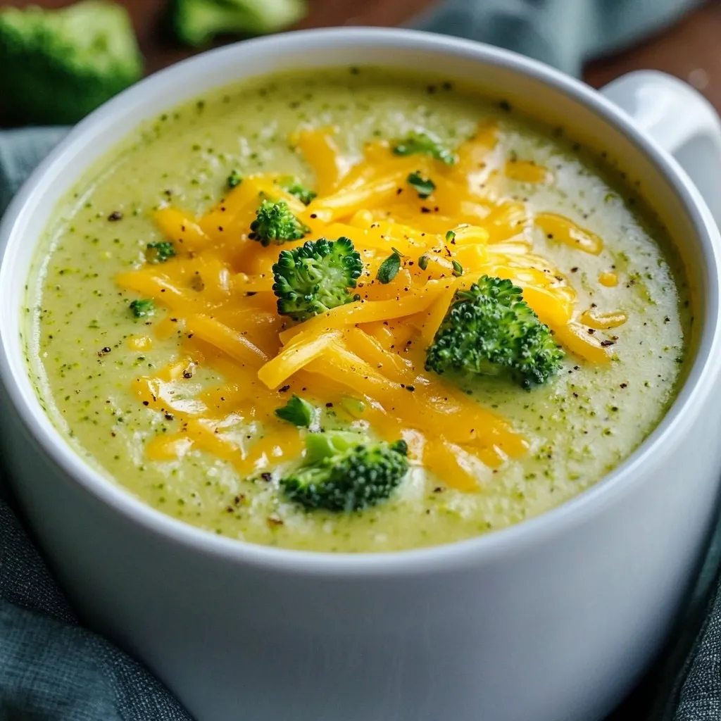 Creamy Broccoli Cheddar Soup Simple and Delicious Recipe