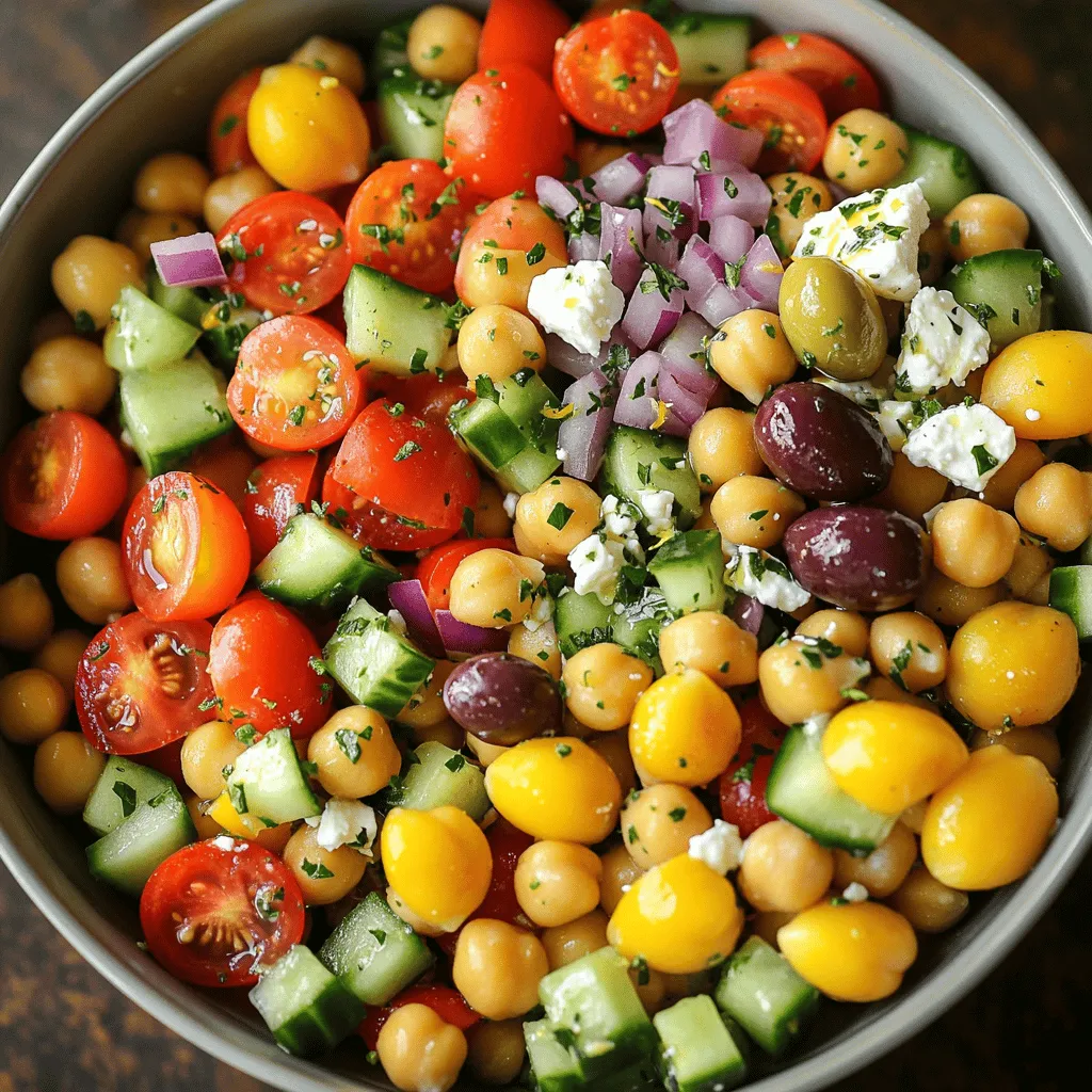 Greek Chickpea Salad Fresh and Flavorful Delight