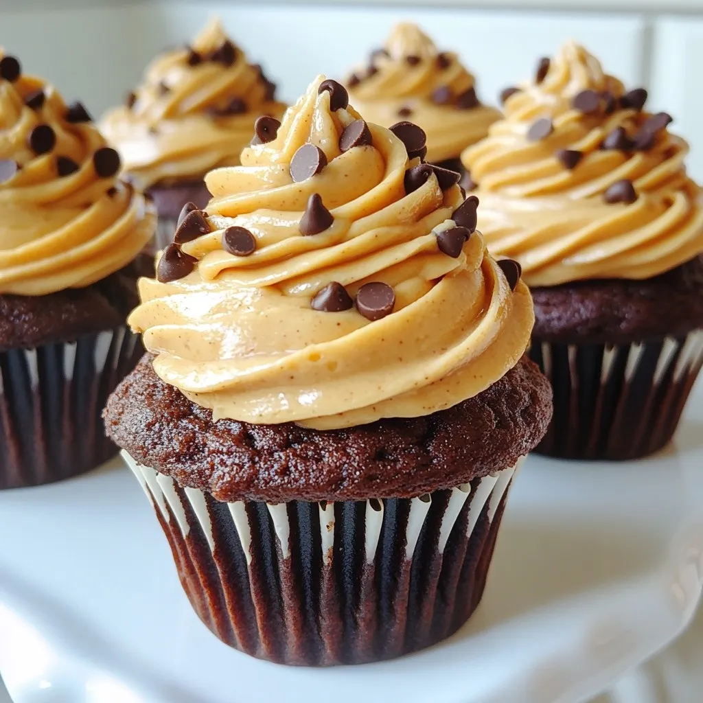 Chocolate Peanut Butter Cupcakes Delectable Dessert Bliss