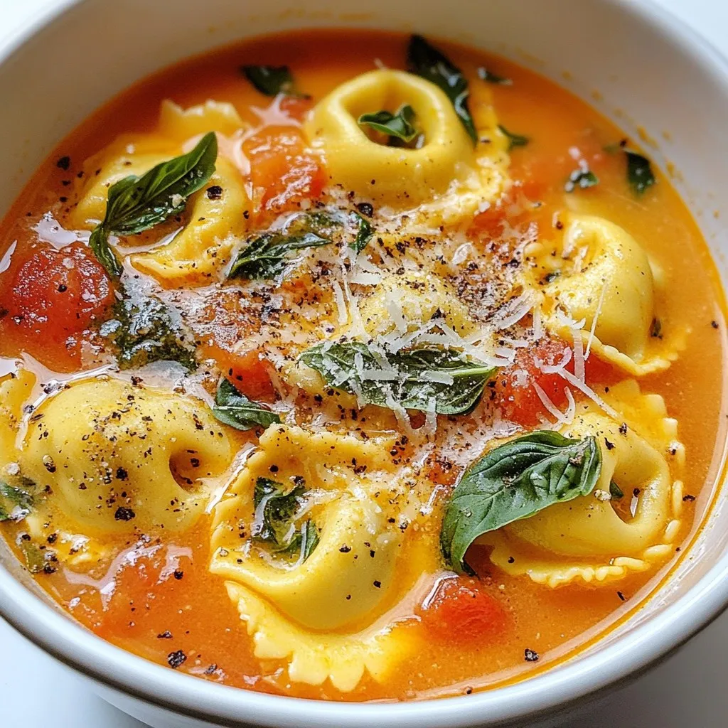 Creamy Tomato Basil Tortellini Soup Flavorful Delight