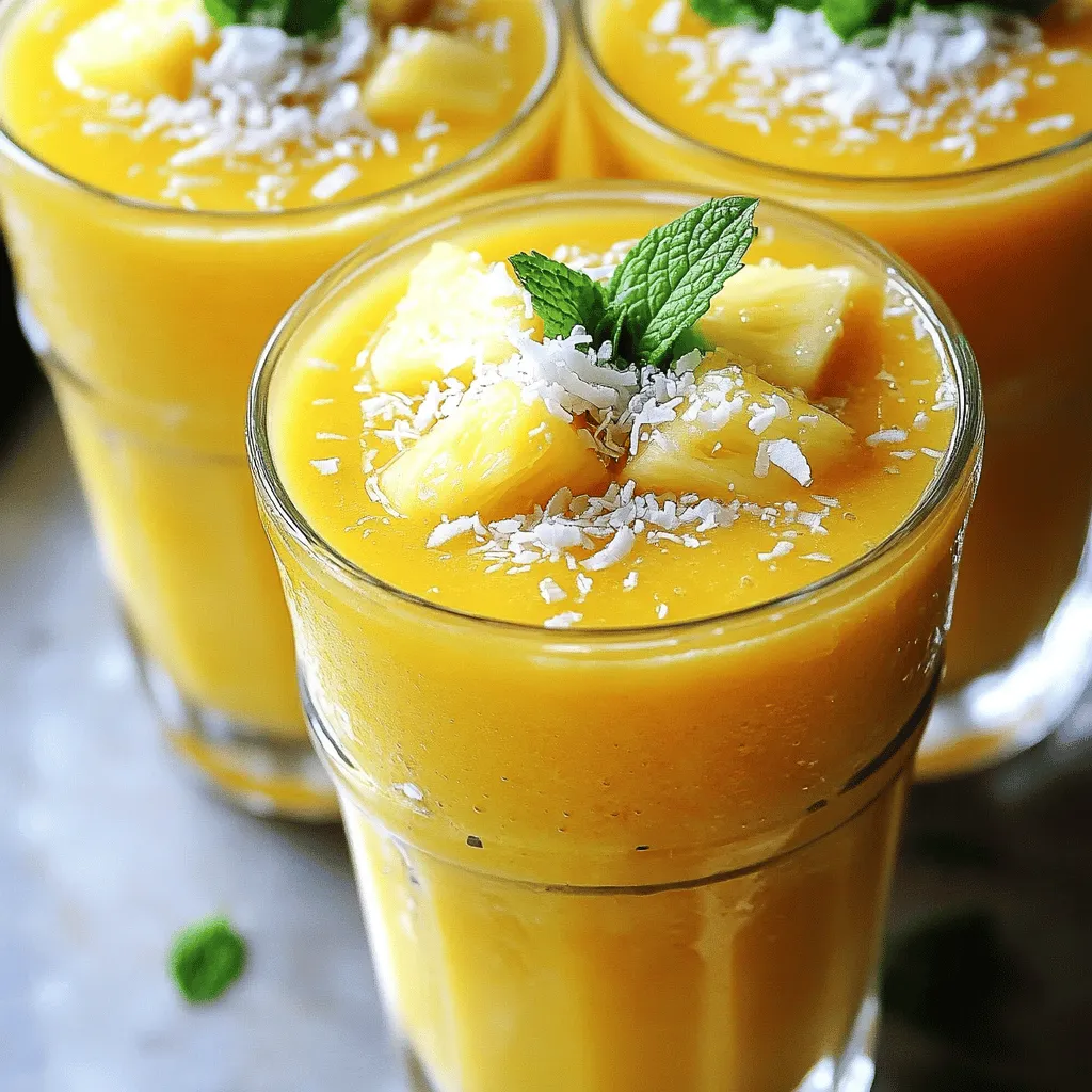 Coconut Pineapple Smoothie Refreshing and Creamy Treat